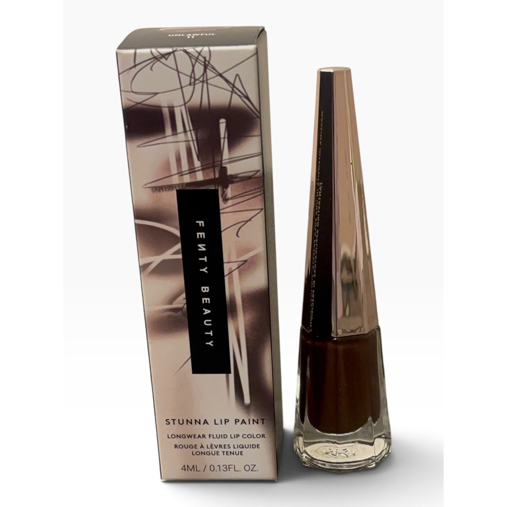 Fenty Beauty Stunna Lip Paint Longwear Fluid Lip Color Unlawful 11 Dark Brown
